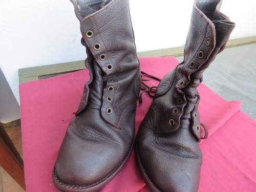 Pair of SADF brown genuine leather army boots size 10.5 by DWS.Issued 2009.New condition