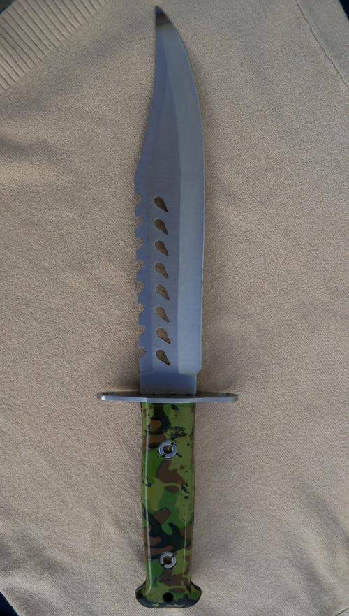 U.S.A Saber Survival knife with compass - length 32cm - length of blade 21cm, width of blade 3.75cm