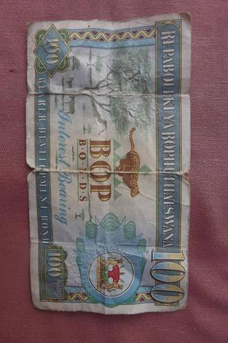 Republic of Bophuthatswana 100 rand BOP bond