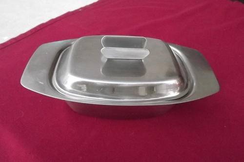Butterdish with Lid Stainless Steel