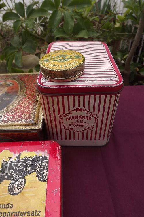 Lot of 4 old tins as per scan