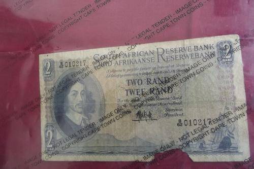 SA Bank Note - R2 - Signed MH de Kock - 1961 - torn at the bottom
