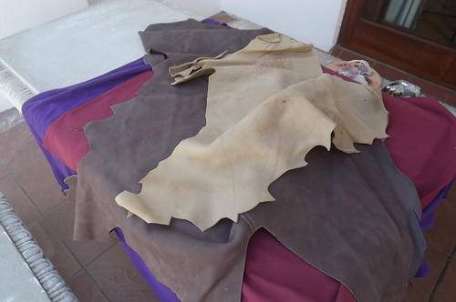 Large and Smaller Piece of Genuine Leather