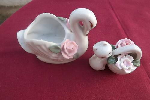 Set of 2 Porcelain Ornaments