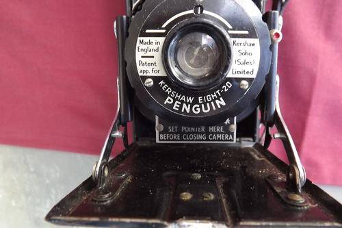 Antique Camera Kershaw Eight-20 Penguin - made in England - still in fair condition