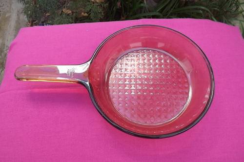 Amber Glass Vision Corning Ware 18cm Dish with Handle