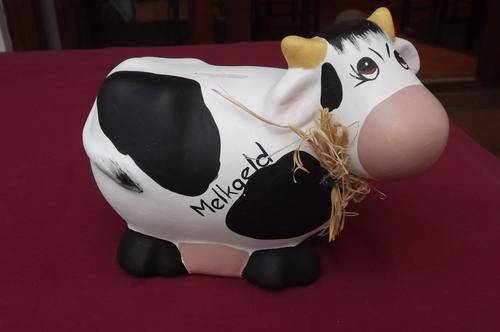 "Melkgeld" Cow Money Box in Ceramic - length - 18cm