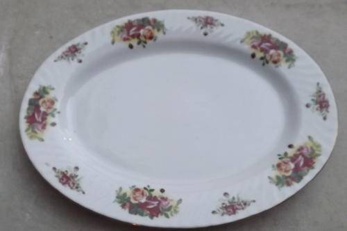 Porcelain Serving Dish - English Rose by Elegant China - 27x37cm - as new