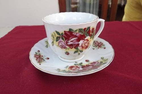 Porcelain Cup & Saucer in English Rose - Elegant China - good condition