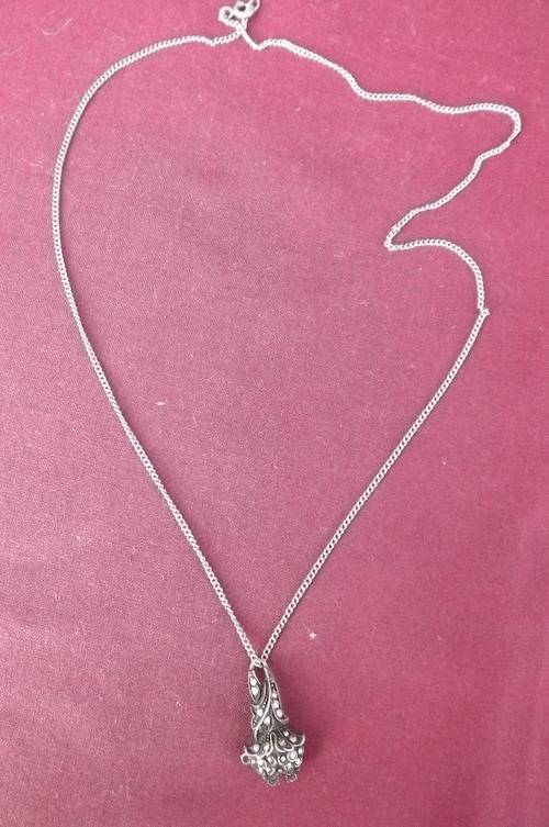 Silver Chain with Marcasite Pendant