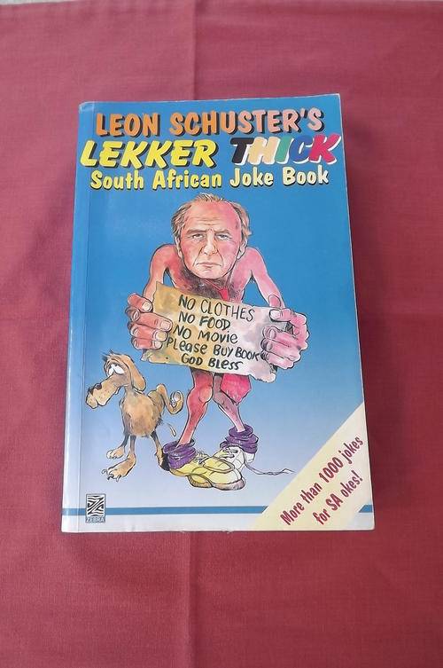 Book - Leon Schuster's Lekker Thick SA Joke Book - as new