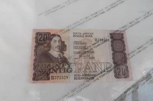 SA R20 Note 1985-1987 in Fractional Numbering signed Gerhard de Kock - good condition
