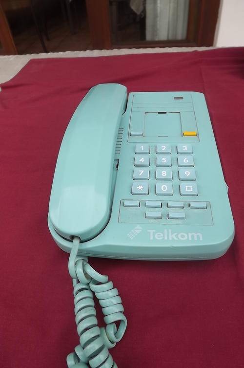 Old Fashioned Light Turquoise Phone by Telkom - good condition - working