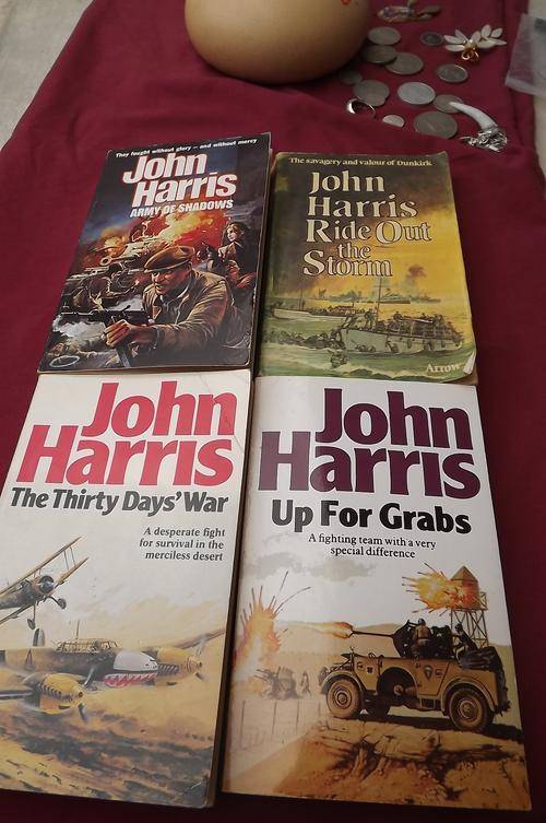 Book-Lot of 4 War story books by well known writer John Harris.All for R90.00