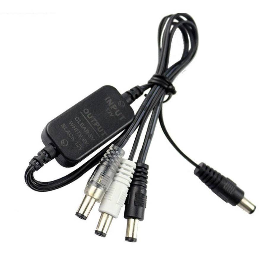 Step Down Voltage Splitter Cable - 12V to 12V, 9V, 5V