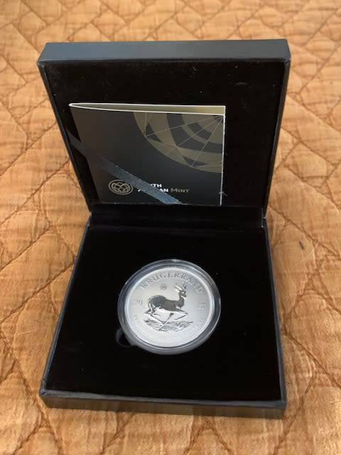 2017 Limited Mintage 1oz Silver Krugerrand Coin (Premium Uncirculated) 50th anniversary privy mark