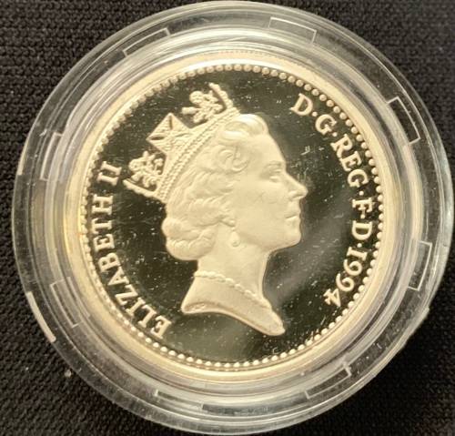 1994 Lion of Scotland United Kingdom Silver Proof Piedfort Rare