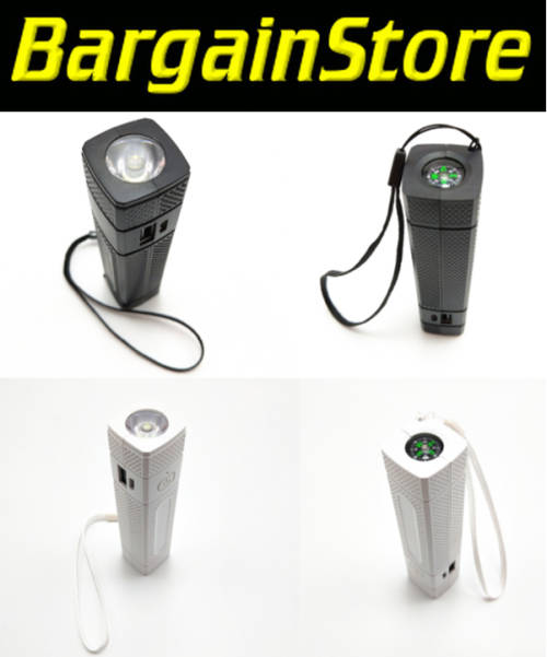 Power Bank With Flashlight and Compass
