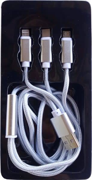 3 in 1 Data Cable - 3 ON AUCTION