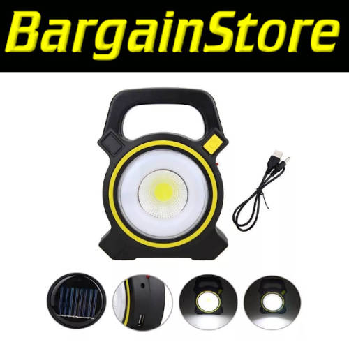 Solar and USB Rechargeable COB LED Light - 3 ON AUCTION