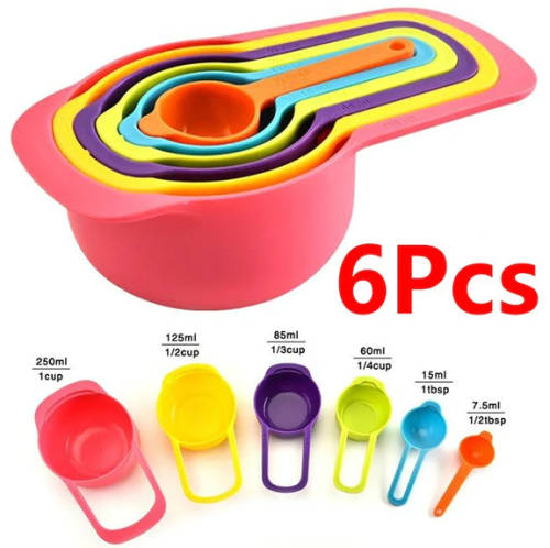 6pc Measuring Cup Set - 3 ON AUCTION