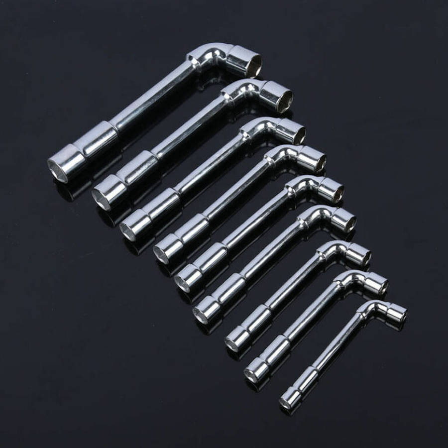 9 Piece L-Shaped Perforated Socket Spanner Set