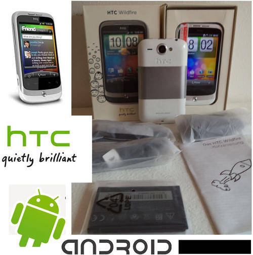 New <White> HTC Wildfire in box with accessories