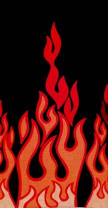 BIKERS NECK SCARF - FACE MASK -flame black/red/orange/gold