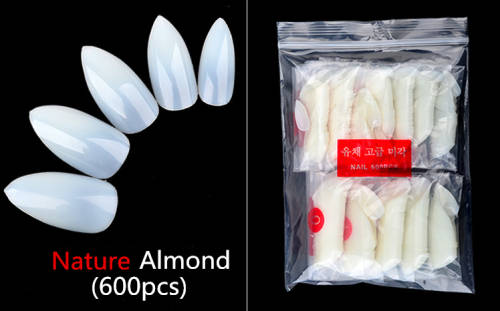 The Nail Art - Almond Shape Tips 600pcs - nature