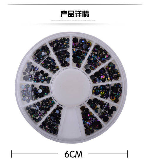 The Nail Art -  Nail Black AB plating drill plate 6cm12 lattice turntable disc