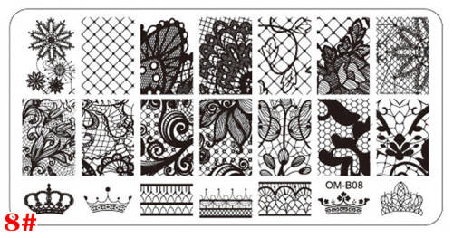 The Nail Art - OMB08 Nail Stamping Plate