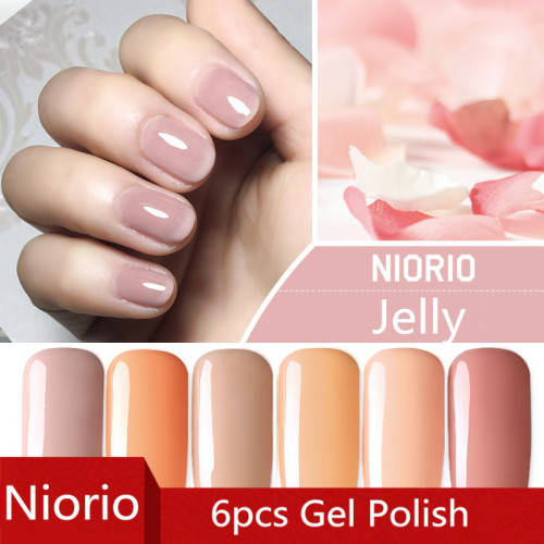 The Nail Art - Niorio Gel Polish 6pcs - Jelly Series