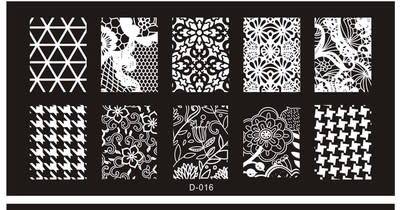 The Nail Art - D016 Nail Stamping Plate