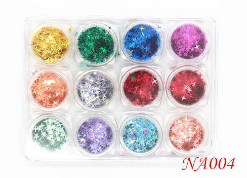 The Nail Art -  12pcs Colorful Star Nail decoration
