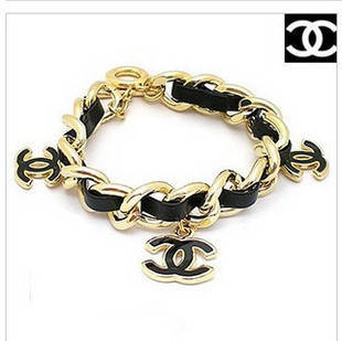 CHANEL LEATHER BRACELET