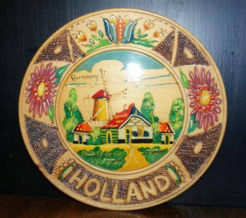 DUTCH WOODEN WALL PLATE - ROTTEDAM