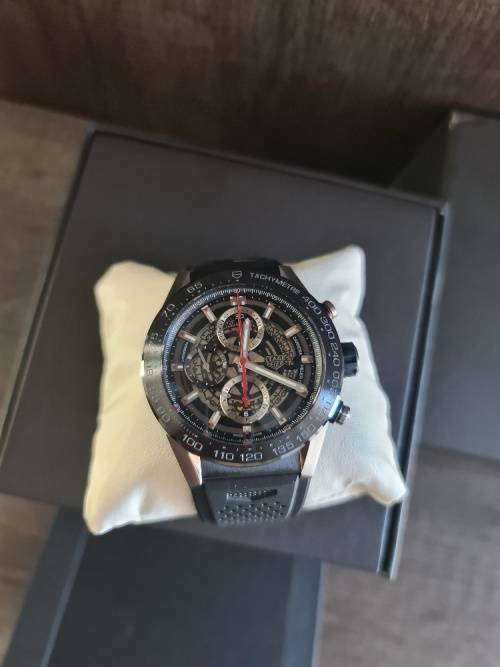 TAG HEUER CARRERA CALIBER HEUER 01 SKELETON 45MM MENS WATCH