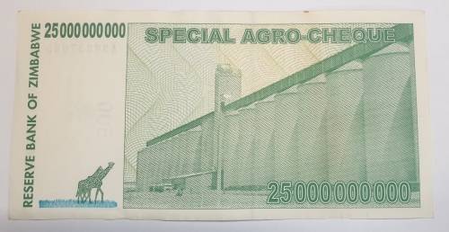Twenty Five Billion Dollars Special Agro Cheque