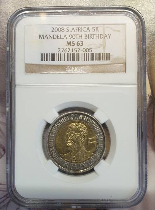 NGC Graded MS 63 Mandela 90th Birthday Coin PLUS The Madiba Legacy Series Comic No.4 as new conditon