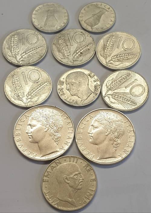 Lot of Eleven Coins of Italy as per images