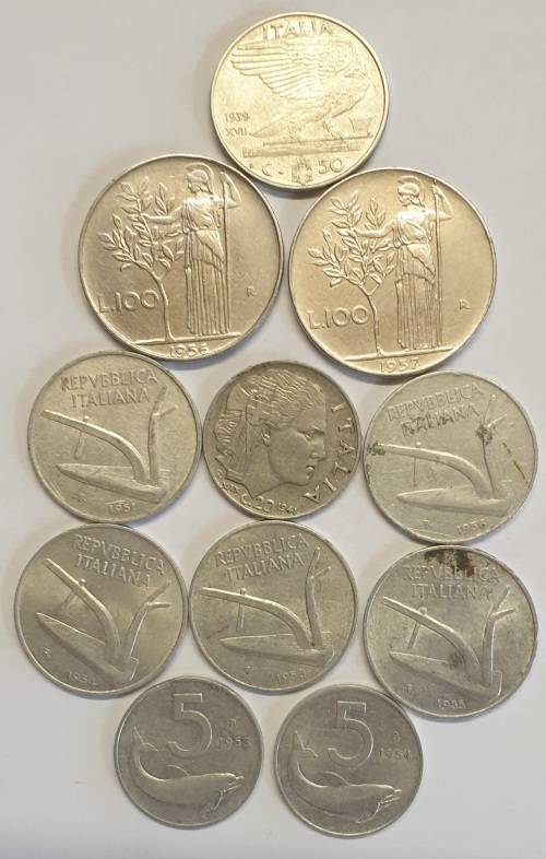 Lot of Eleven Coins of Italy as per images