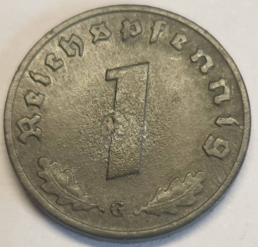 Eagle on Swastika 1941 Reichspfennig as per images !!!