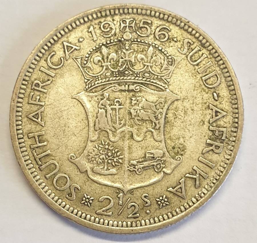 1956 Two and a Half Shillings Silver Coin as per images !!