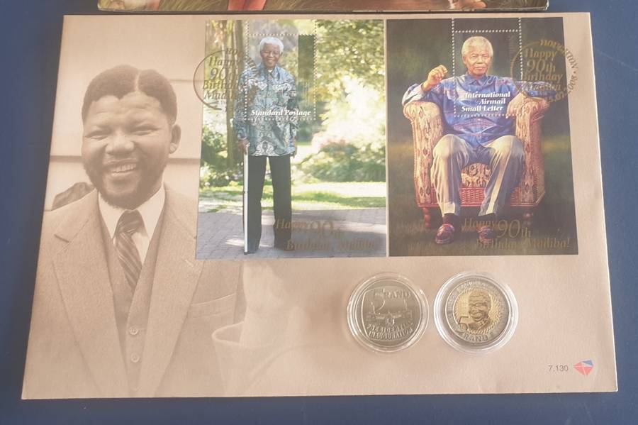 2018 MANDELA R5 AND 1994 INAUGURATION R5 COINS IN CAPSULES PLUS FDC AND COMIC AS PER IMAGES