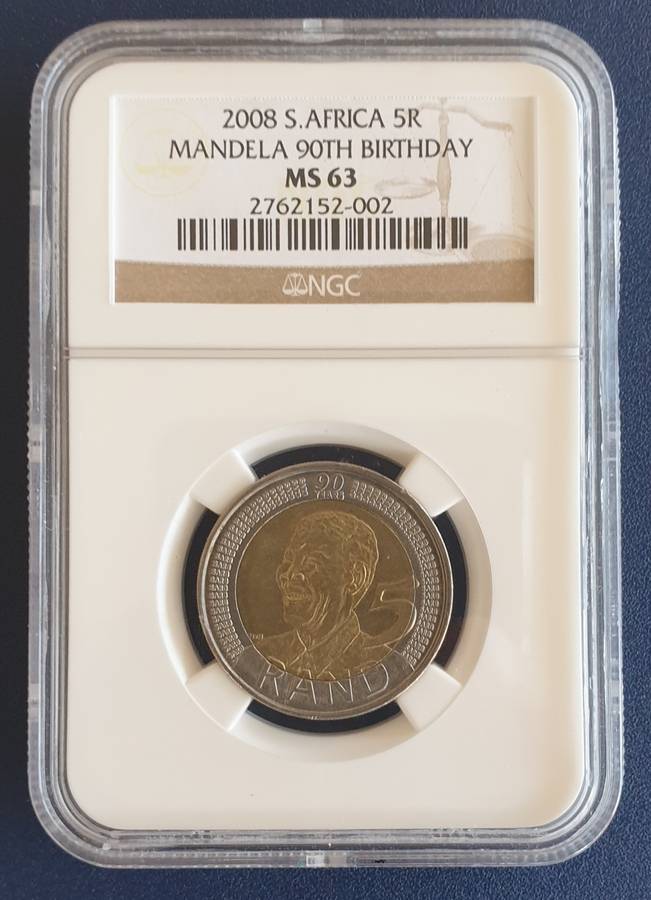 NGC Graded MS 63 Mandela 90th Birthday R5 Plus Madiba Legacy Series Comic Book No.7