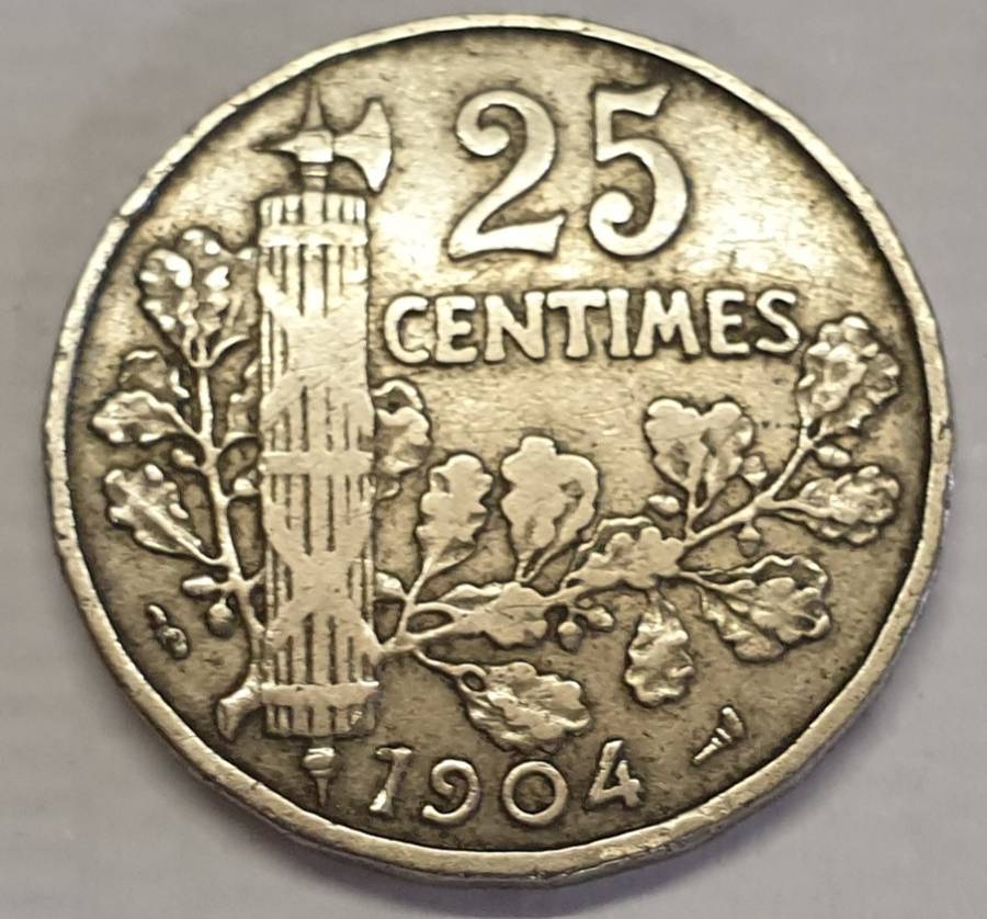 1904 France 25 Centimes as per images !!!