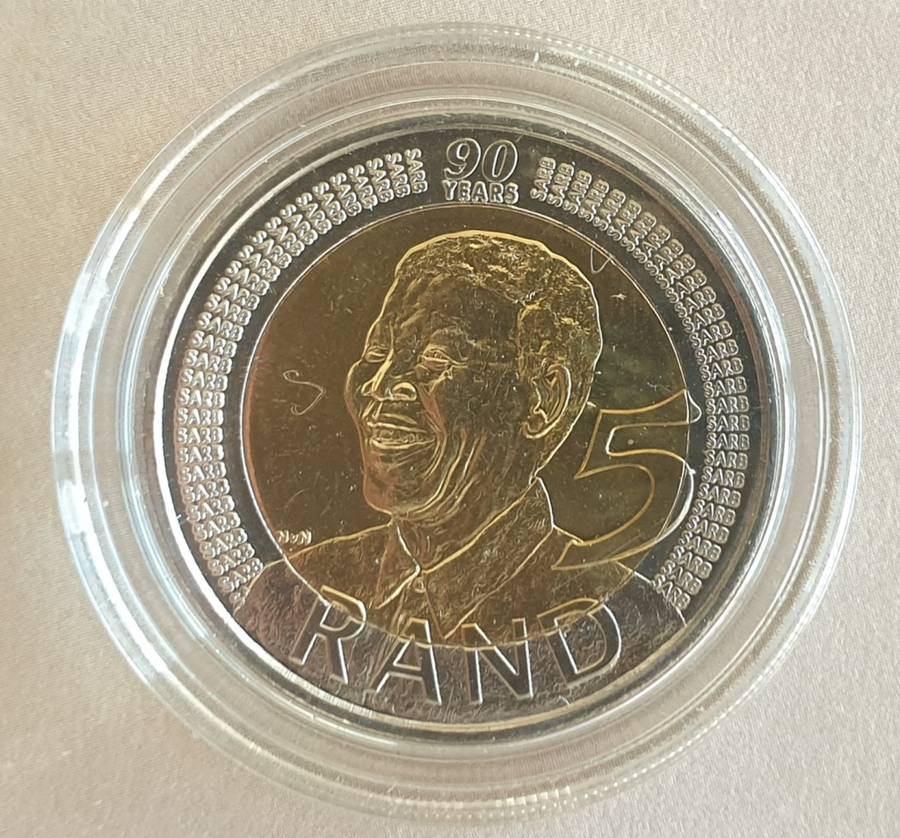 Mandela 2008 Five Rand in Capsule Plus a 7.1 FDC as per images !!