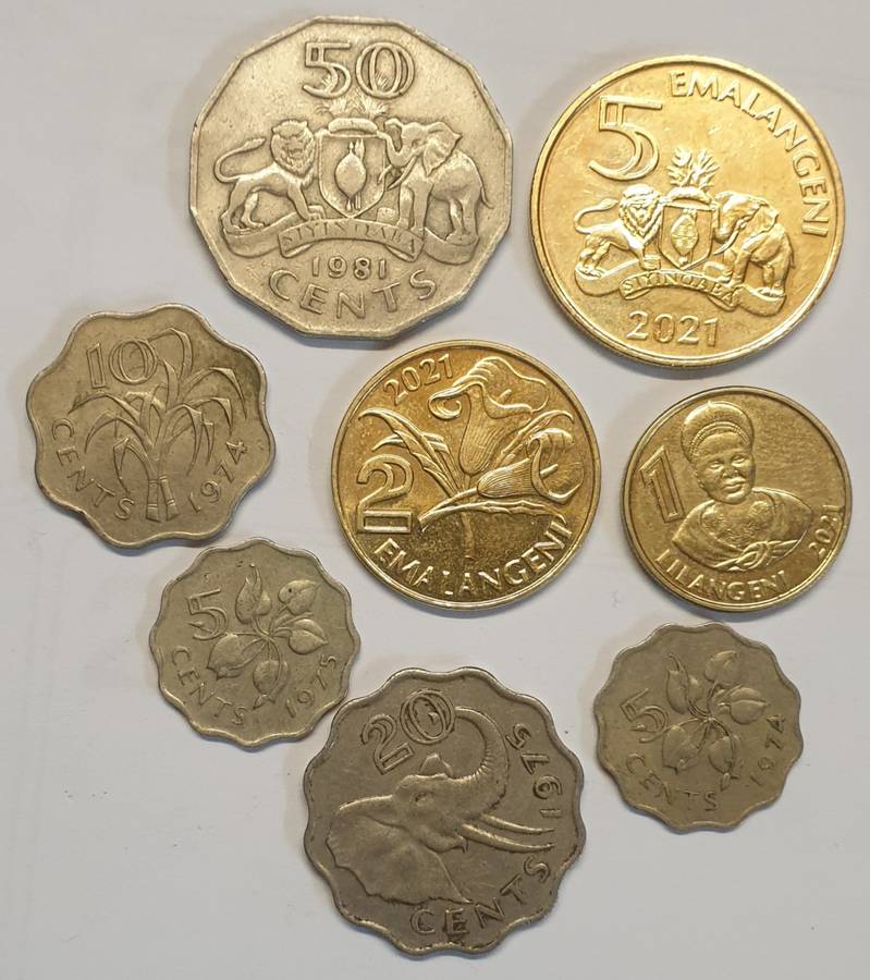Swaziland Coins x 8 as per images !!!Bid is for the Lot !!!