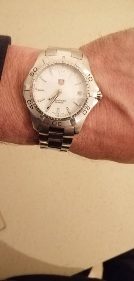 ### Reduced again - Tag Heuer Gents size Aquaracer watch preloved Model WAF1111 with extra links ###
