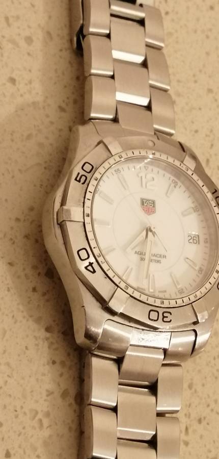 ### Reduced again - Tag Heuer Gents size Aquaracer watch preloved Model WAF1111 with extra links ###